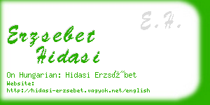 erzsebet hidasi business card